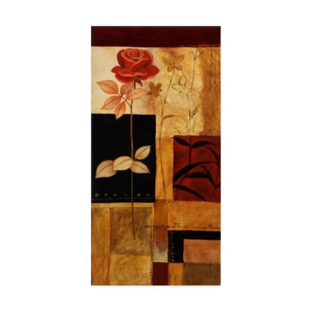 Pablo Esteban 'Red Rose Bold 1' Canvas Art,24x47